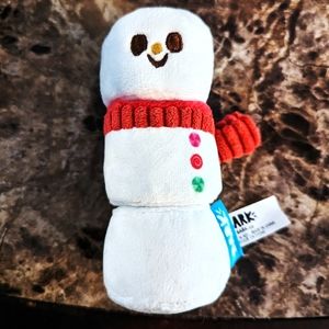 10/$10 Bark Box, Toasty the Snowman, Small Plush Toy, Squeaky, Marshmallows